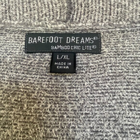 Barefoot Dreams CozyChic Lite draped open-front cardigan, HeatherGray L/XL, 436 - Picture 3 of 6